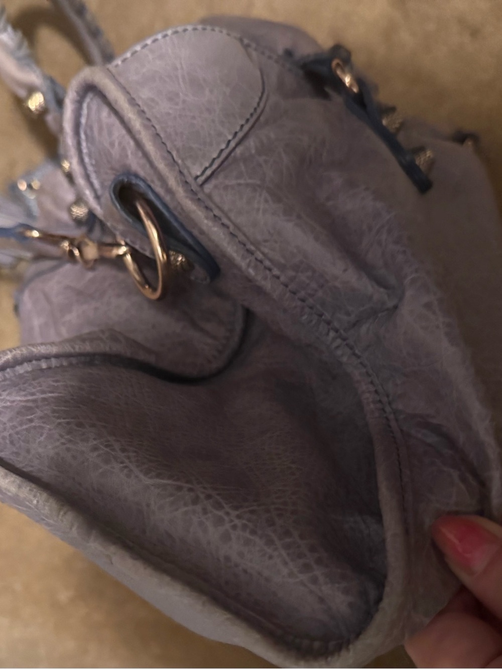 Balenciaga Agneau giant 12 City rose gold hardware Jacynthe - Picture 7 of 11